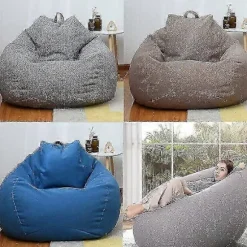Ekstra store sækkestole Sofabetræk Indendørs Lazy Lounger til voksne og børn