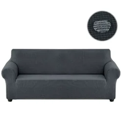 Elastisk sofabetræk 180-240cm - Mørkegrå