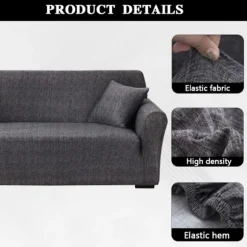 Elastiske sofaovertræk til stue Geometrisk lænestol Loveseat Cover Hjørne L-formet sofa Skal bestille 2 dele cover Farve 1 Medium(145-185cm)1pc
