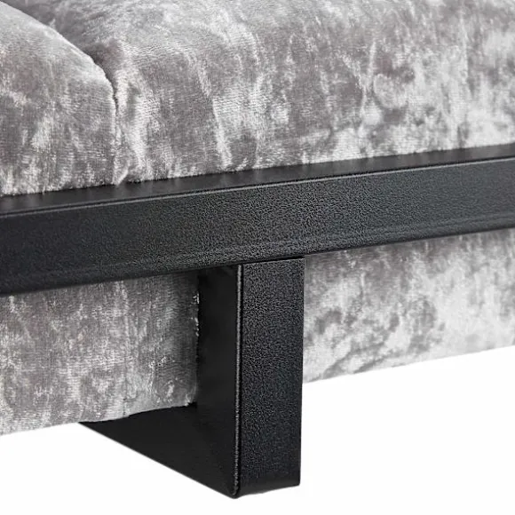Elegant bænk med fløjlspolstring