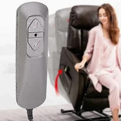 Elektrisk lænestolscontroller med dobbeltknap, stolelift/elektrisk sofamanuel controller, sofa lænestolsjusteringsfjernbetjening Gray