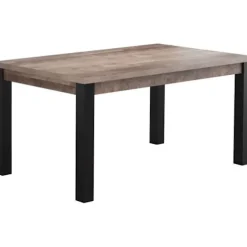 EMILE fast spisebord til 6 personer - Tobaksbrun eg og matsort melamin - L160 x D90 x H77 cm - TRENDTEAM Tobaksbrun ek och mattsvart