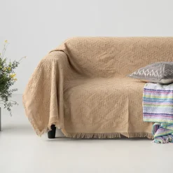 Enkel sofasofa fuld dækning skridsikker dobbeltsæde sofasofa tæppe c