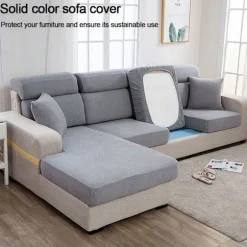 Ensfarvet Sofabetræk LYSEGRÅ 2 PERSONERS 2 PERSONERS Light Gray 2 Seater-2 Seater