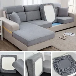 Ensfarvet Sofabetræk LYSEGRÅ 2 PERSONERS 2 PERSONERS Light Gray 2 Seater-2 Seater