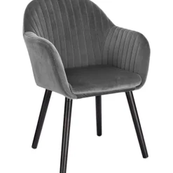 Ergonomisk spisestuestol Rootz - Komfortable siddepladser - Stilfulde møbler - Fløjlsbetrukket - Nem at samle - Støtter op til 120 kg - 81 cm x 40 cm | Fyndiq