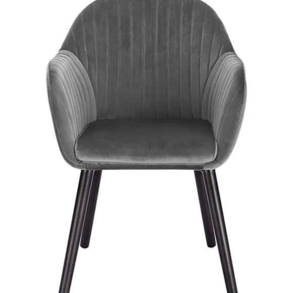 Ergonomisk spisestuestol Rootz - Komfortable siddepladser - Stilfulde møbler - Fløjlsbetrukket - Nem at samle - Støtter op til 120 kg - 81 cm x 40 cm | Fyndiq