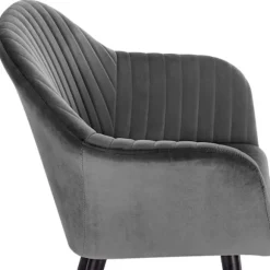 Ergonomisk spisestuestol Rootz - Komfortable siddepladser - Stilfulde møbler - Fløjlsbetrukket - Nem at samle - Støtter op til 120 kg - 81 cm x 40 cm | Fyndiq