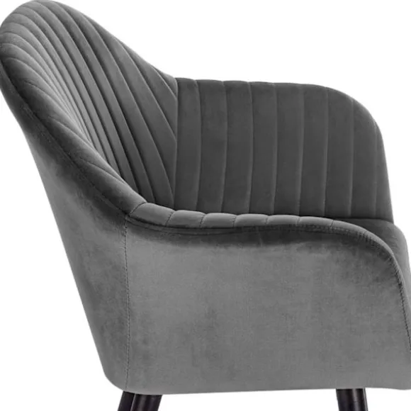 Ergonomisk spisestuestol Rootz - Komfortable siddepladser - Stilfulde møbler - Fløjlsbetrukket - Nem at samle - Støtter op til 120 kg - 81 cm x 40 cm | Fyndiq