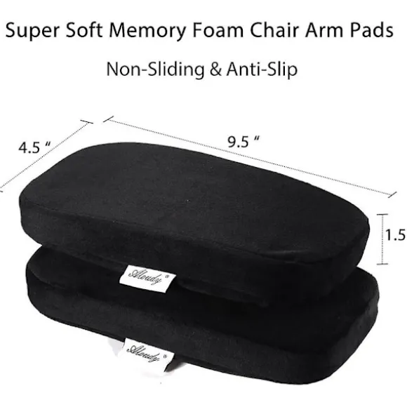 Ergonomiske Memory Foam Kontorstol Armlæns Puder, Komfortable Stole Armlænsbetræk Til Albuer Og Underarme Trykaflastningssæt Af 2
