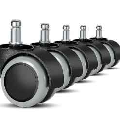 Erstatningshjul til kontorstole på hårde gulve - 5-pak - 11 mm / 22 mm - Til gamingstole, drejestole, Pr{HH}