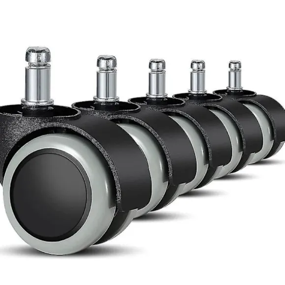 Erstatningshjul til kontorstole på hårde gulve - 5-pak - 11 mm / 22 mm - Til gamingstole, drejestole, Pr{HH}