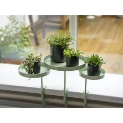 Esschert Design Plantebakke med klemme rund grøn M green 600