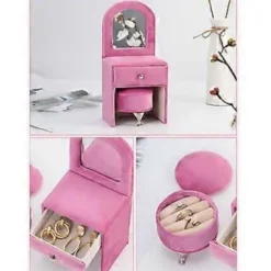 Europæisk Inspireret Smykkeholder Unik Plys Smykkeudstillingssofa Europæiske Minimøbler til Elegant Dekoration Dressing table