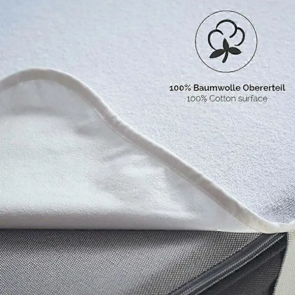 Fast Madras Topmadras, Vandtæt Queen Size Sengemadras, Memory Foam Lindring af Rygsmerter med Ventileret Design, Hypoallergenisk Åndbart Madrasbetræk | Fyndiq