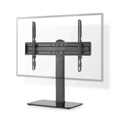 Fast TV Stand | 37 - 70 " | Maksimal vægt: 40 kg | Justerbare forudfastsatte højder | Hærdet Glas / Stål | Sort