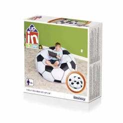 Fauteuilgonflabel Beanles fodboldbold stol - Bestway Svartvitt