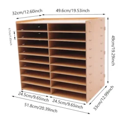Filorganisator, 9 niveauer, 18 rum, moderne design, Brun