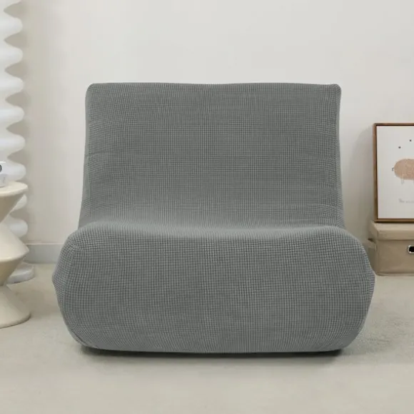 Fireside Stolebetræk, Strækbart Armløst Lounge Chaise Betræk Lazy Floor Sofa Sofabetræk Møbelbeskytter Sækkestol Sofabetræk med Elastisk Bund til L