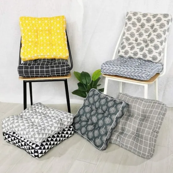 Firkantede sædehynder, ekstra tykke stolhynder, japansk stil tatami baldehynde Kontor Blød Meditere Overfyldt-d 45x45x10cm,