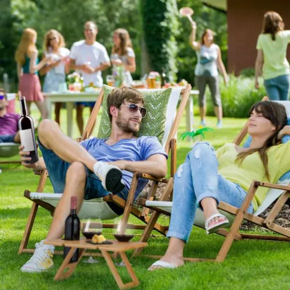 Firkantet picnic vinbord i bambus