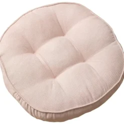 Fløjlsrund stolpude stor solid puf tuftet tyk meditations pude tatami gulv stolpude, 22x22 tommer, pink