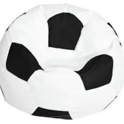 Fodbold Oxford Klud Bønnepose Betræk Til Børn Fyldte Dyr Opbevaring 3 Farver At Vælge Imellem - Hvid 80cm - På Lager