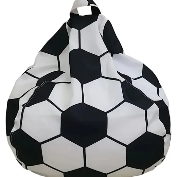 Fodbold-sækkestolbetræk til børn uden fyld, sækkestolbetræk til voksne, børnestørrelse - Stor opbevaring af tøjdyr 60x70cm Uden Fyld