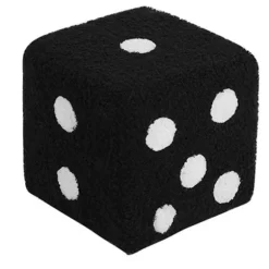Fodskammel Blød Behagelig Enkel Varmt Stabil Base Terning Skammel til Hjem Stue Soveværelse Sort 29x29x25cm