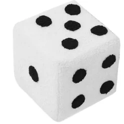 Fodskammel Blød Komfortabel Enkel Varm Robust Kubisk Skammel Til Hjemmet Dagligstue Soveværelse Hvid 20x20x20cm