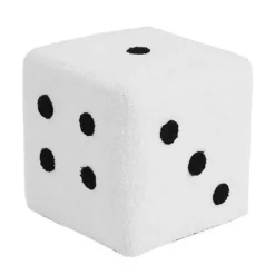Fodskammel Blød Komfortabel Enkel Varm Robust Kubisk Skammel Til Hjemmet Dagligstue Soveværelse Hvid 20x20x20cm