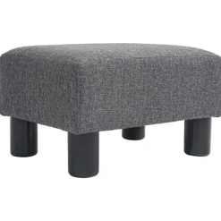 Fodskammel med polstring / stofpuf / lille skammel med blødt sæ