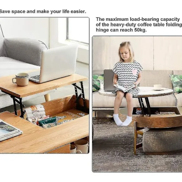 Foldbar Løftemekanisme - 2-delt, 50 kg/100 lb Kapacitet, Hæv Høj Kaffebord Løfte Ramme-m.3252