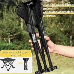 Foldbar Skammel Sammenklappelig Skammel Sammenklappelig Skammel Camping Skammel, Foldbar Skammel med Stabile Fødder og Bæretaske, Foldbar Skammel til Picnic Fiskeri | Fyndiq