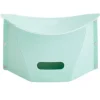 Foldbar Skammel Udendørs Rejser Bærbar Bæretaske Foldbar Skammel Plast Lav Skammel Bønne Grøn
