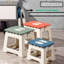 Foldbar skammel/fodstøtte, letvægt, robust, skridsikker, indendørs/udendørs Grå