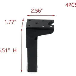 Foldbare bordben 140 mm/5,51 tommer høje Jernlåse hængsler 90 grader foldbare