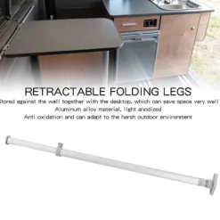 Foldbare Teleskopiske Bordben 705 til 930mm Aluminium Legering Aftagelige Justerbare Bordben til RV Camper Båd Yacht
