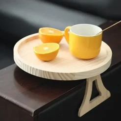 Foldbart bakke til sofaarmlæn, frugtbakke til sofa 25X25CM