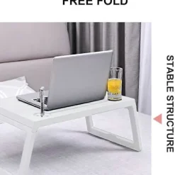 Foldbart Laptopbord til Seng, Skriveborde til Skødet Seng Laptops Bakker til Spisning og Laptop Stand Skødebord, Com