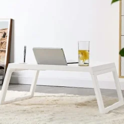 Foldbart Laptopbord til Seng, Skriveborde til Skødet Seng Laptops Bakker til Spisning og Laptop Stand Skødebord, Com