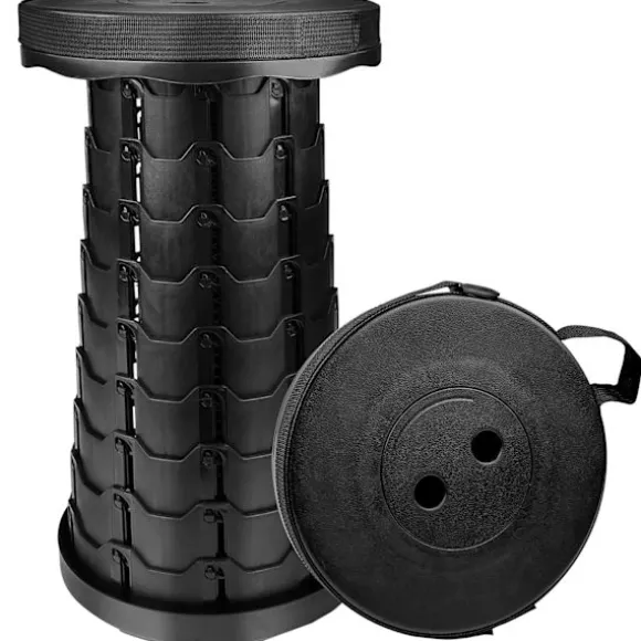 Foldeskammel, Bærbar Foldeskammel, Foldesæde, Campingstole, Teleskopisk Skammel, Højdejusterbart Sæde til Vandreture, Fiskeri, Grill, Rejser