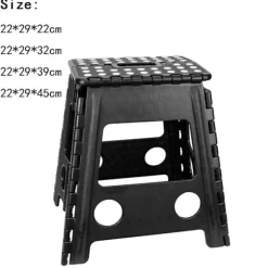 Foldetrin skammel Foldebænk SORT 22X29X45CM black 22x29x45cm
