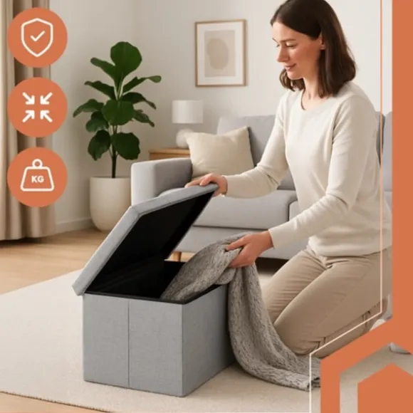 Fotpall / Sittpuff - 60x30cm Grey