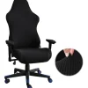 Gaming Stole Betræk Sort Stretch Kontorstol Betræk kompatibel Computer Gaming Skrivebord Racing (Sort)