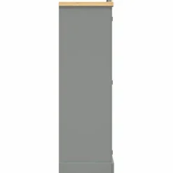 Garderobe - Corona - 2 døre - Massiv oliebehandlet fyr - Stort opbevaringsrum Grå