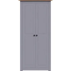 Garderobe - Panama - Grå - Massiv fyr - 80 x 50 x 171,5 cm Grå