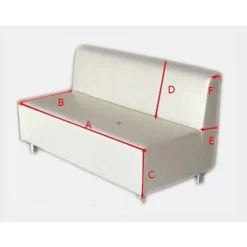 Geometrisk Mønster 2-Sæders Armløs Sofa Betræk Skridsikker Sofa Betræk