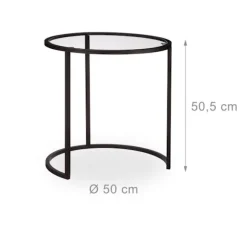 Glas sofabord sæt med 2 stk