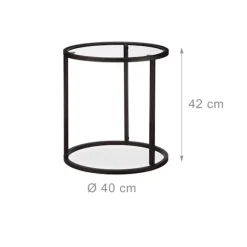 Glas sofabord sæt med 2 stk